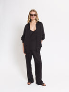 SATIN PANTS IN BLACK