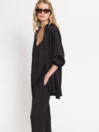 SATIN PANTS IN BLACK