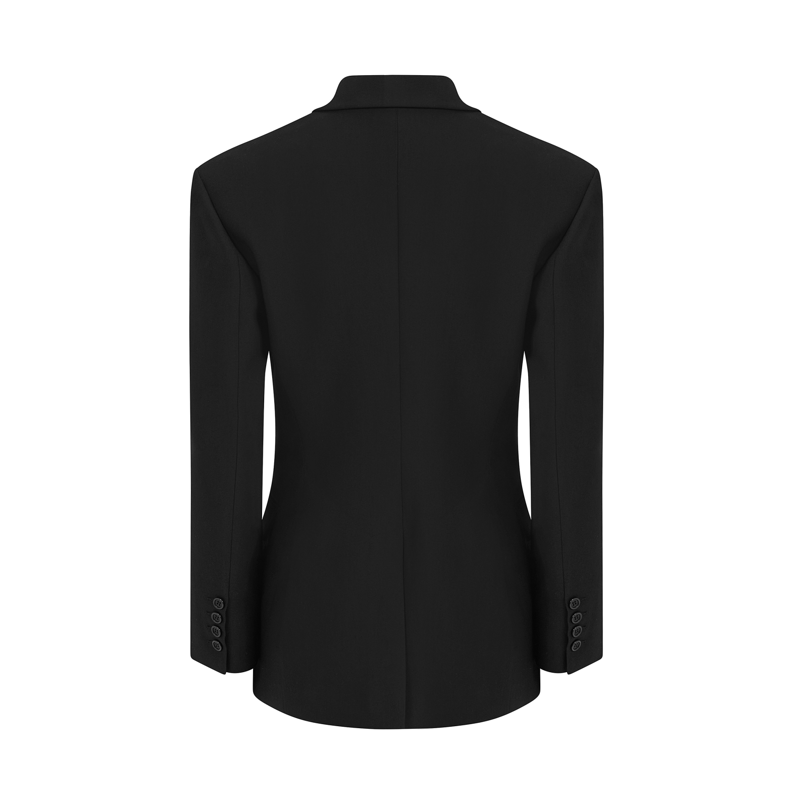 Back of the Tailored blazer in black 