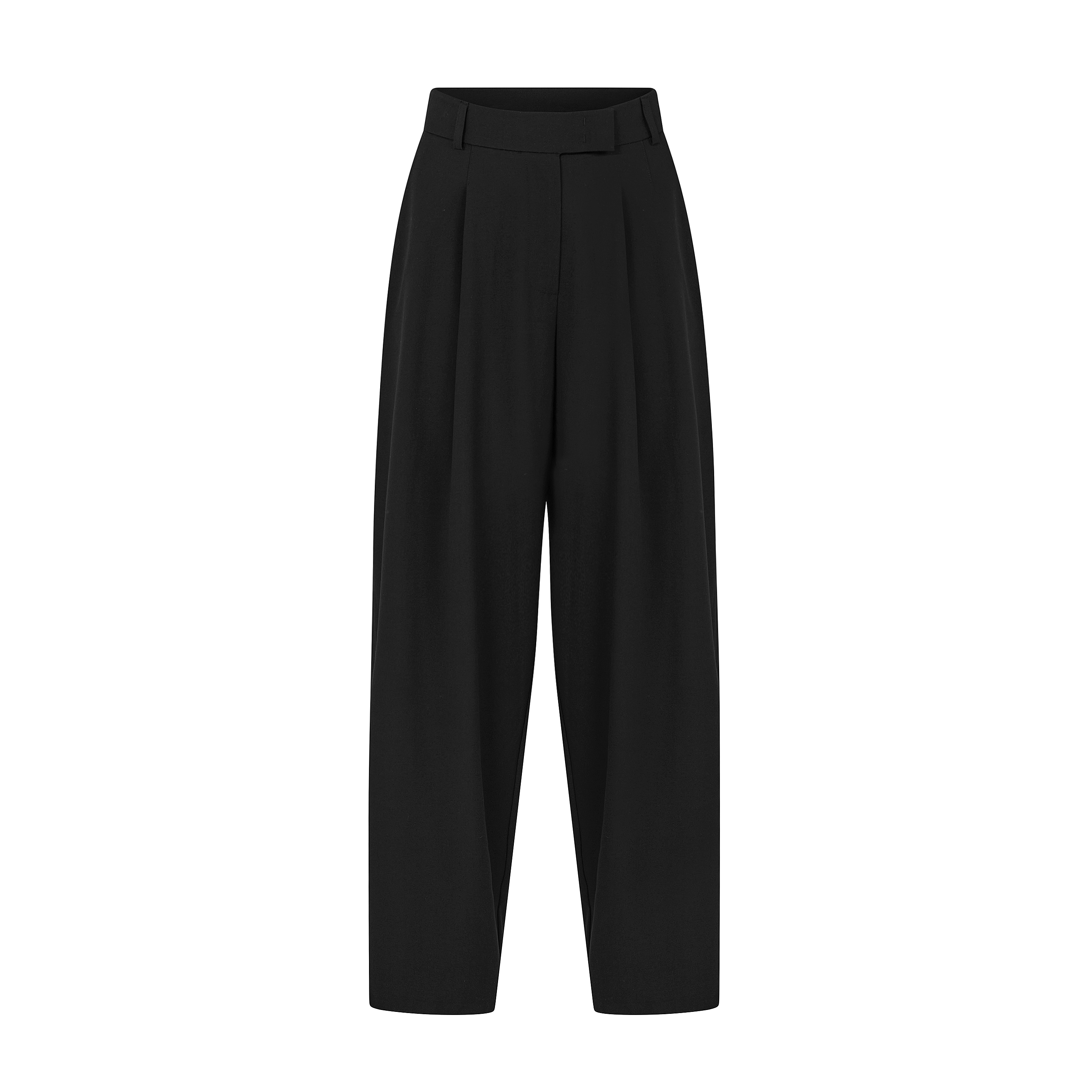 Pleated pants in black