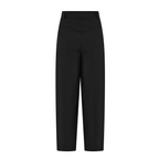 Back of pleated pants in black