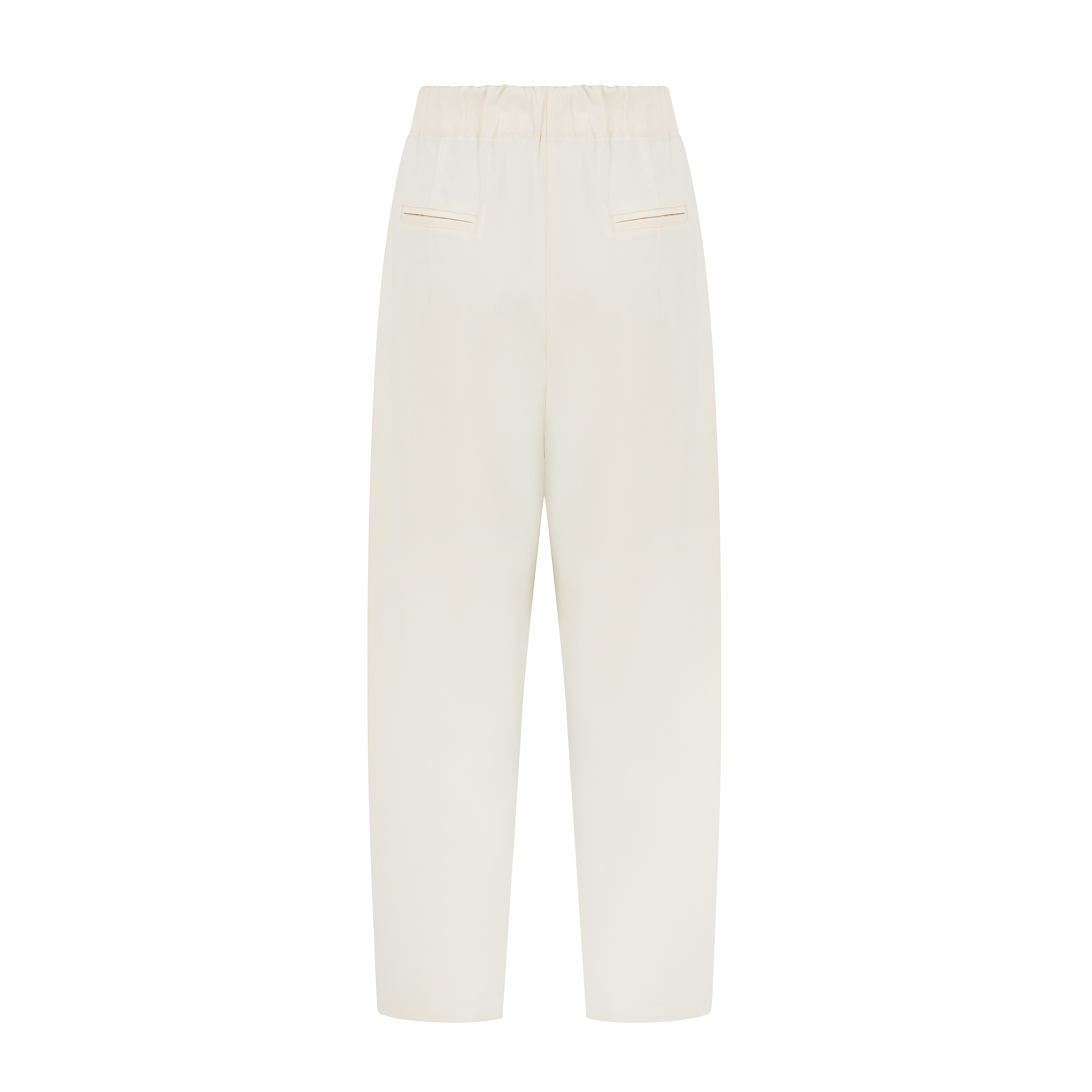 Back view of Off White Utility pants with a relaxed fit