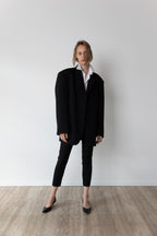 Model wearing the original Blazer in black in size 40