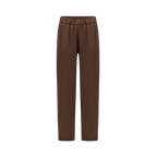 The satin pants in brown