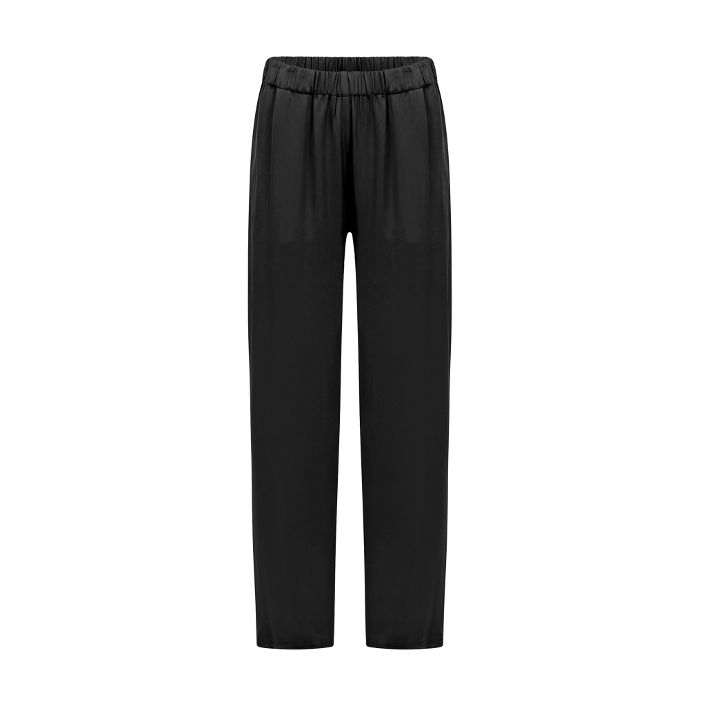 The satin pants in black