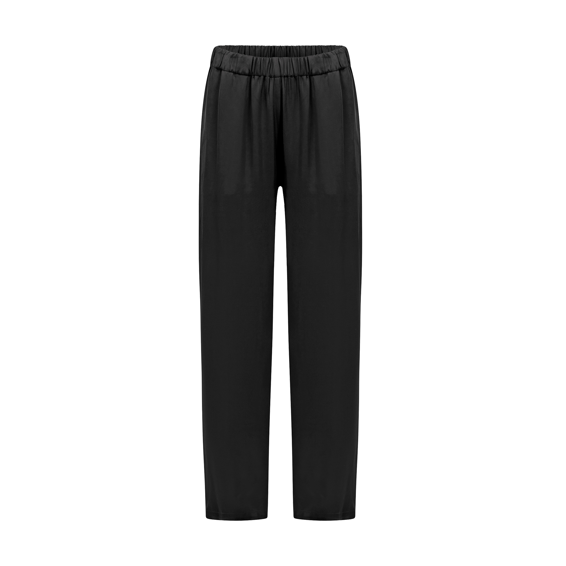 The satin pants in black