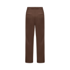 Back of the satin pants in brown