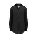 Black satin oversized blouse