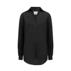 Black satin oversized blouse