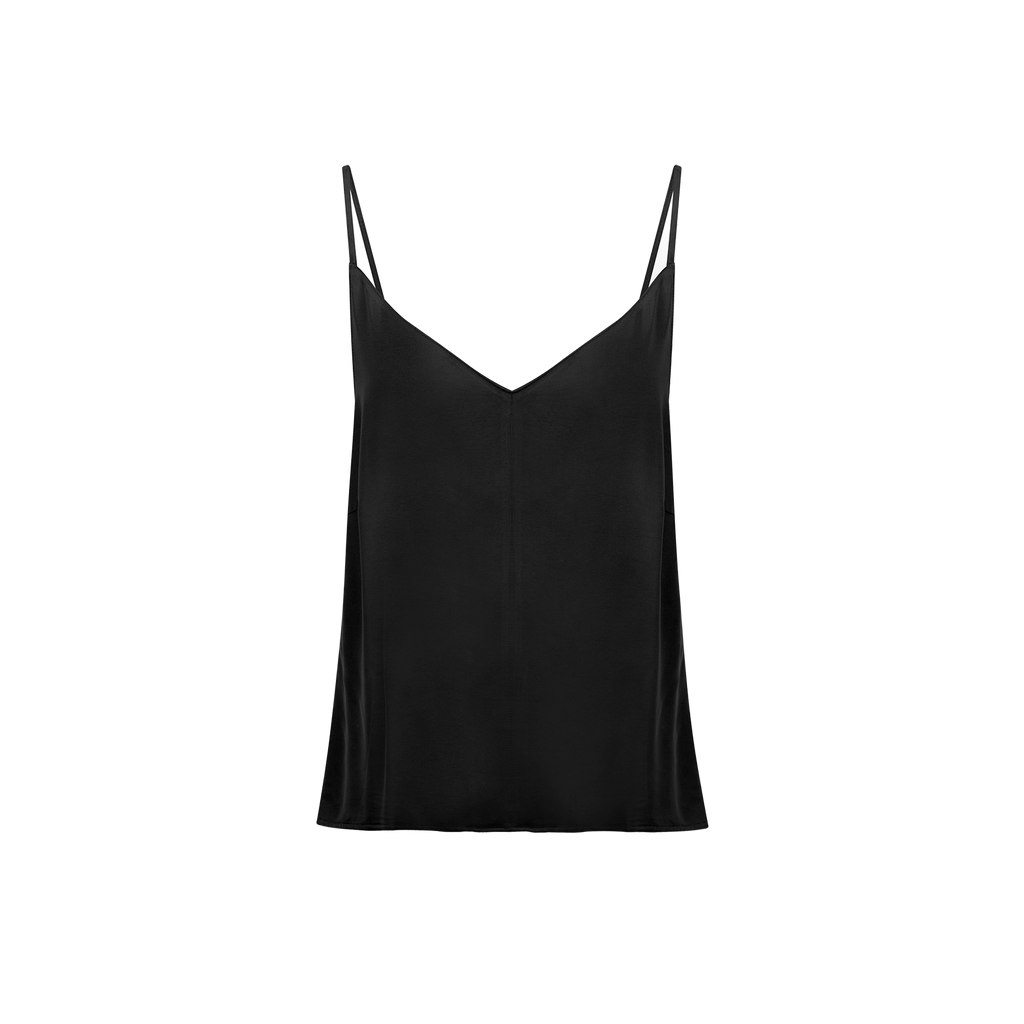 The satin Camisole in black 