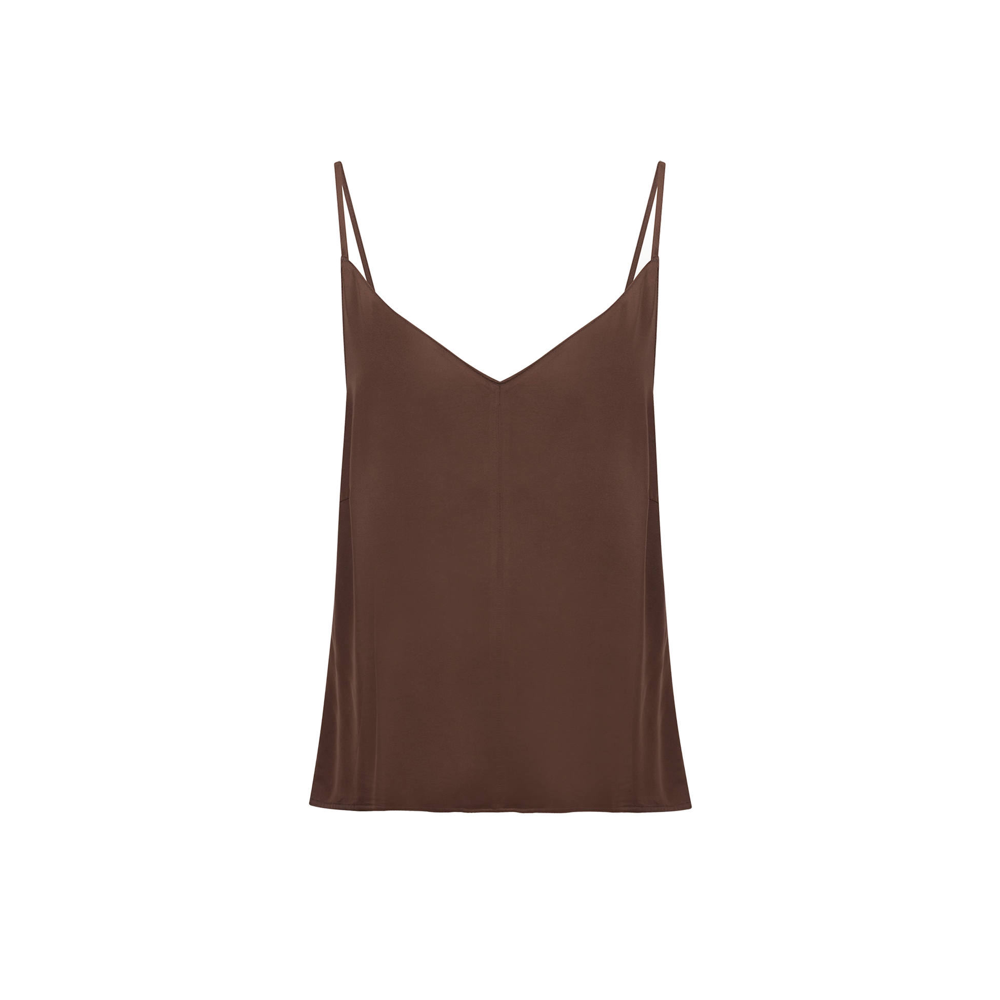 The satin Camisole in brown