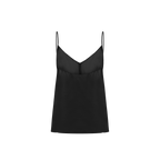 Back of the satin Camisole in black 